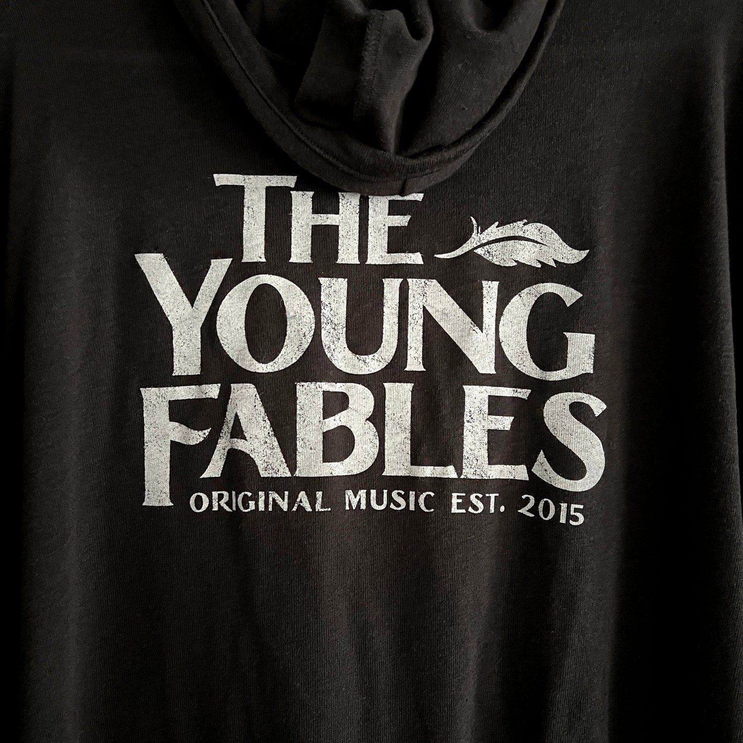 THE YOUNG FABLES - Logo Zip Up Hoodie - BLACK