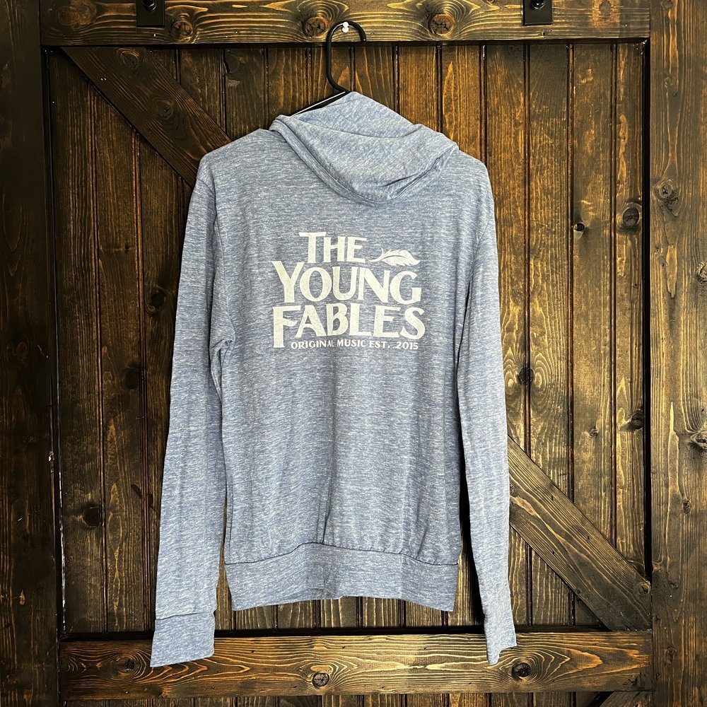 THE YOUNG FABLES - Logo Zip Up Hoodie - BLUE