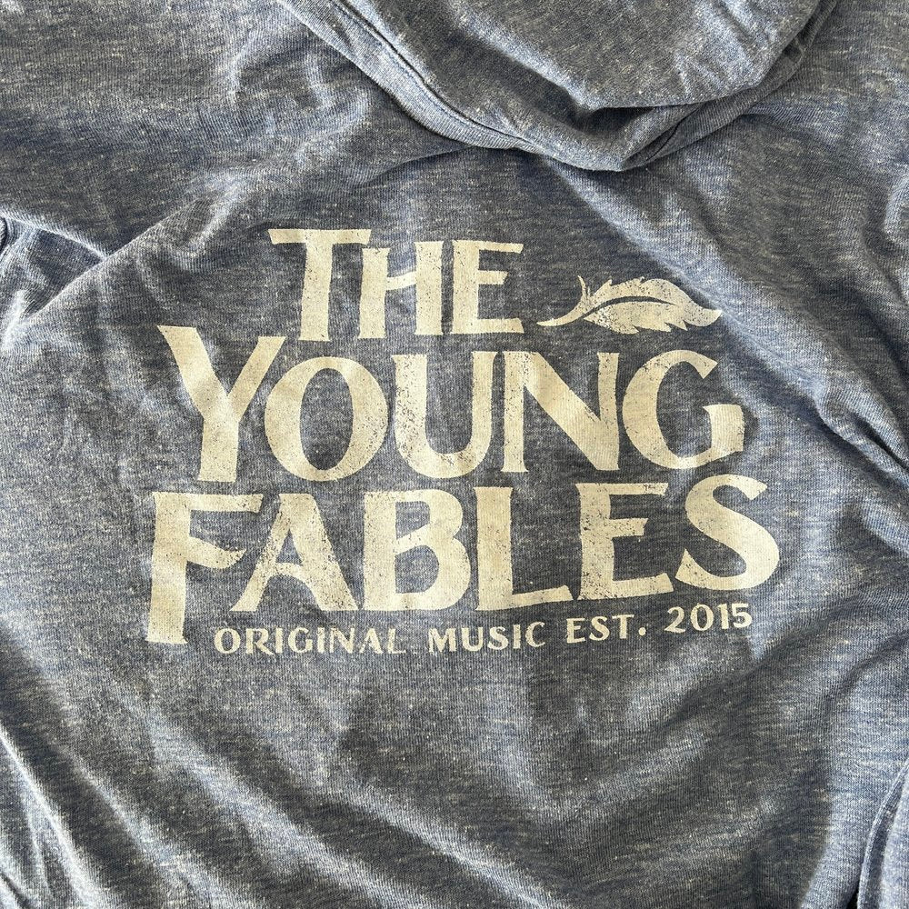 THE YOUNG FABLES - Logo Zip Up Hoodie - BLUE