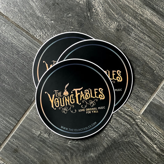 THE YOUNG FABLES - Vintage Logo - VINYL STICKER